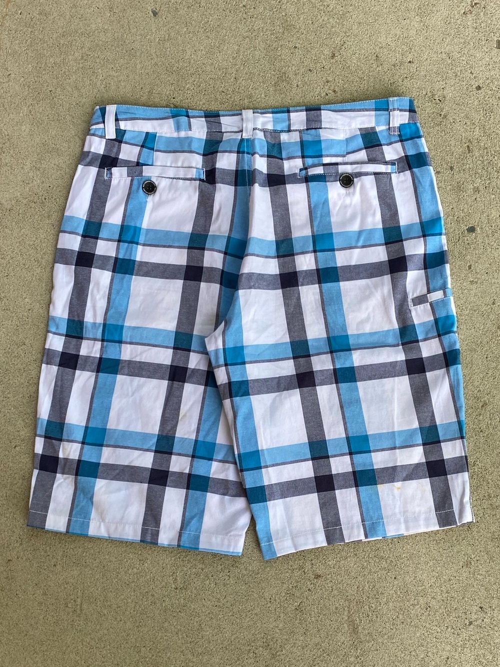 Y2k Blue Plaid Baggy Shorts